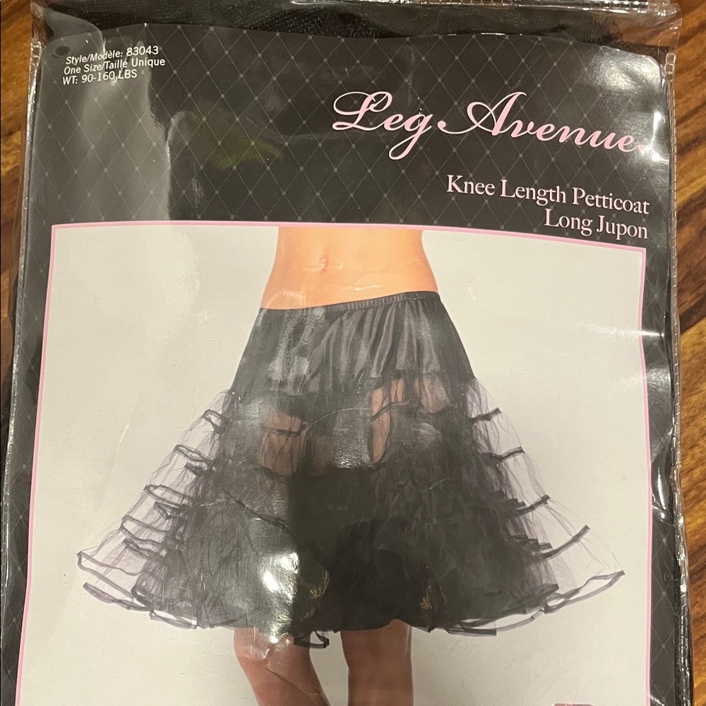 Leg Avenue Black A-Line Petticoat